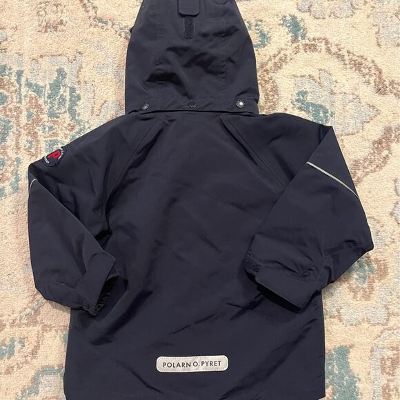 Polarn O Pyret Navy Blue Shell Jacket & Puffer Coat Set - Picture 4 of 10